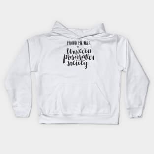 Proud Member of Unicorn Preservation Society Kids Hoodie